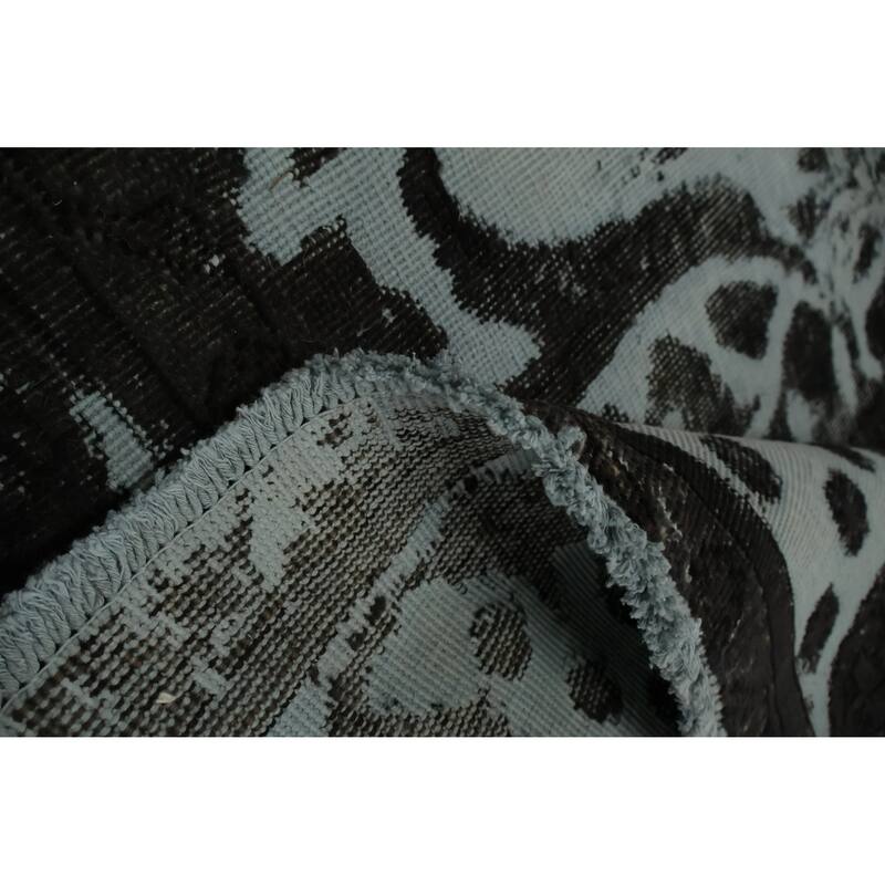 Hand Knotted Oriental 100% Wool Carpet Traditional Floral Greys & Charcoal Tabriz Area Rug - 12' 5'' X 9' 4''