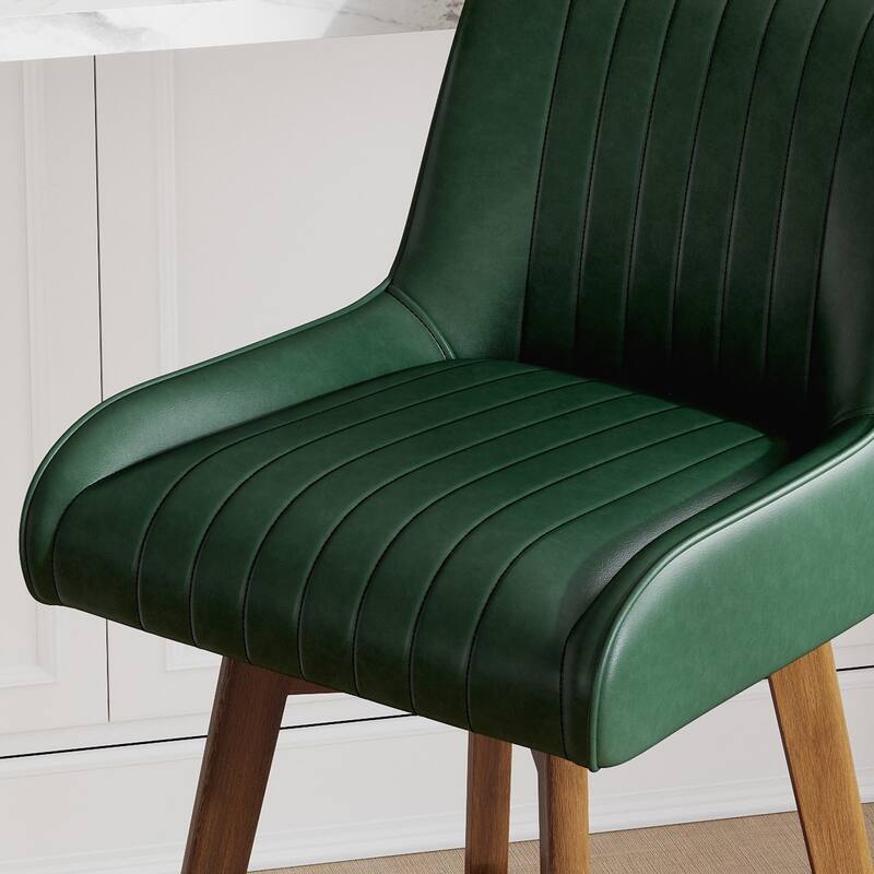 26" Upholstered Counter Height Swivel Bar Stool with Solid Wood Legs - 38.8"H x 20.5"W x 21.7"D