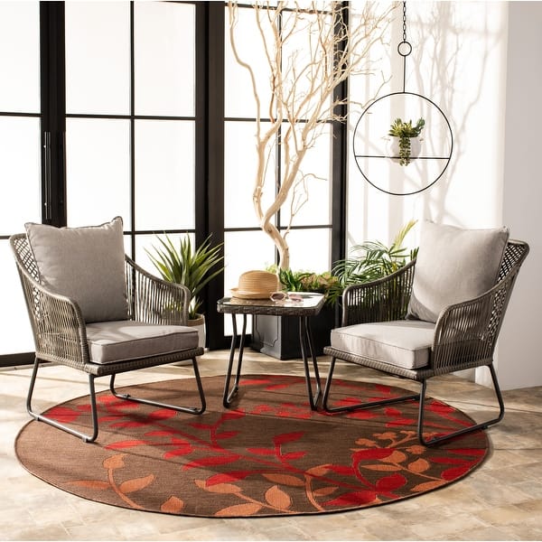 slide 2 of 11, SAFAVIEH Outdoor Living Jensen 3-Piece Lounge Set - 26"W x 29"D x 32"H