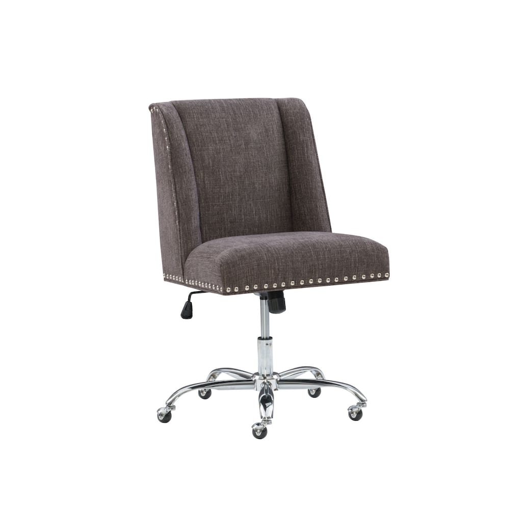 Solid Adjustable Office Chair - 41.5" - Charcoal Gray and Silver