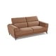 preview thumbnail 1 of 5, Contemporary Brown Living Room Loveseat with Adjustable Headrest
