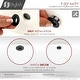 preview thumbnail 9 of 10, STYLISH 16 inches Round Undermount Ceramic Bathroom Sink with 2 Overflow Finishes - 16" x 16" x 7"