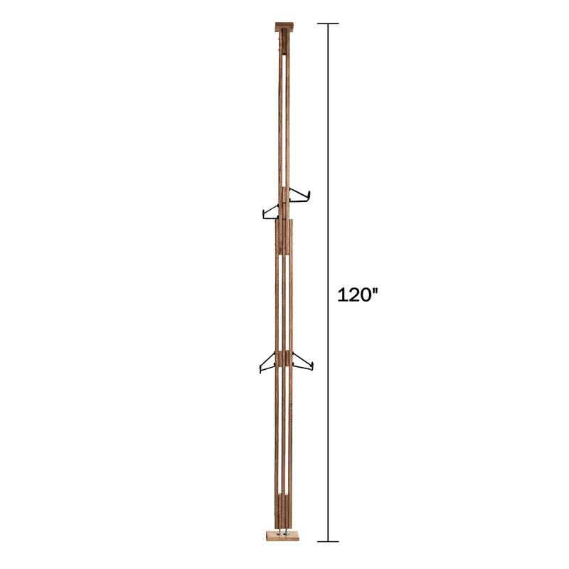 Bike Rack - Adjustable Wood Bicycle Hanger for 2 Bikes - Floor to Ceiling Tension Mount Bike Storage or Display by RAD Cycle