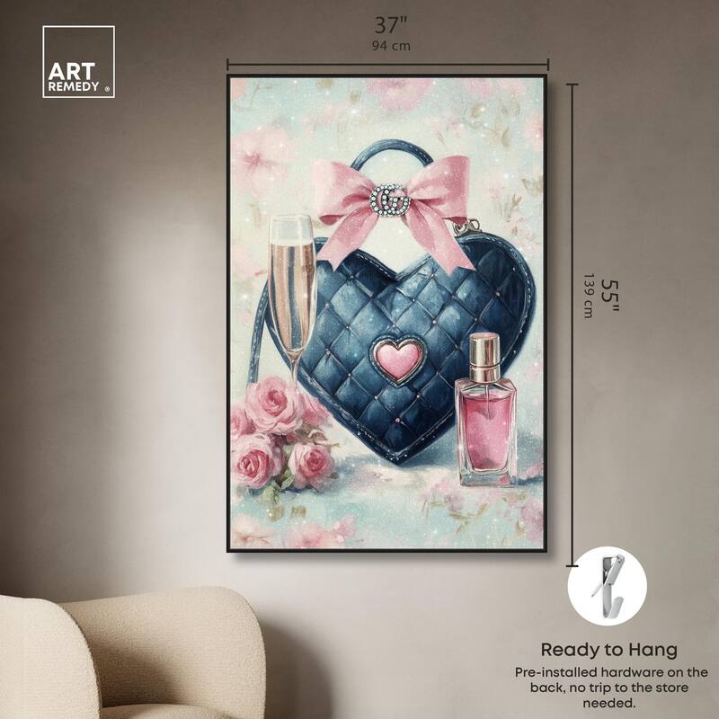 Little Heart Shaped Purse II Canvas by Art Remedy