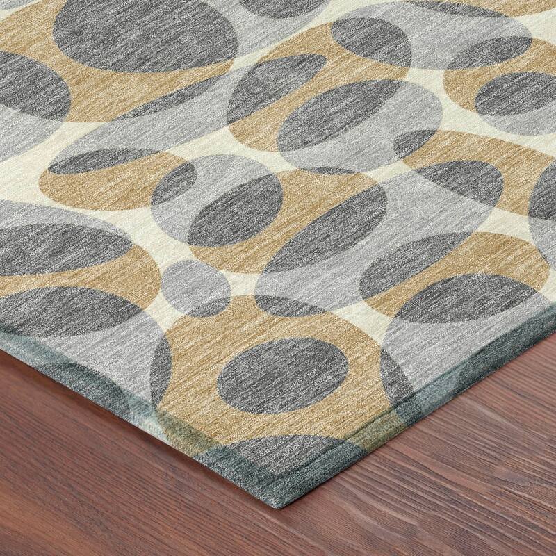 Machine Washable Indoor/ Outdoor Contemporary Saline Chantille Rug