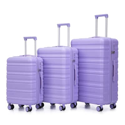 3 Piece Luggage Set Carry on Suitcase with ABS hardshell, Spinner Wheels & TSA Combination Lock