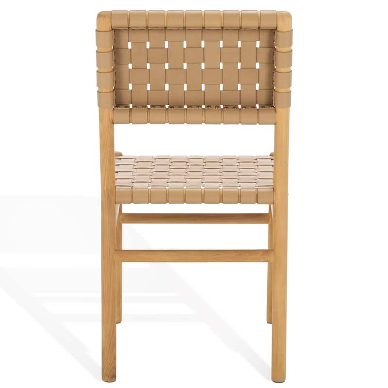 SAFAVIEH Couture Jeremiah Woven Leather Dining Chair - 18"W x 22"D x 34"H