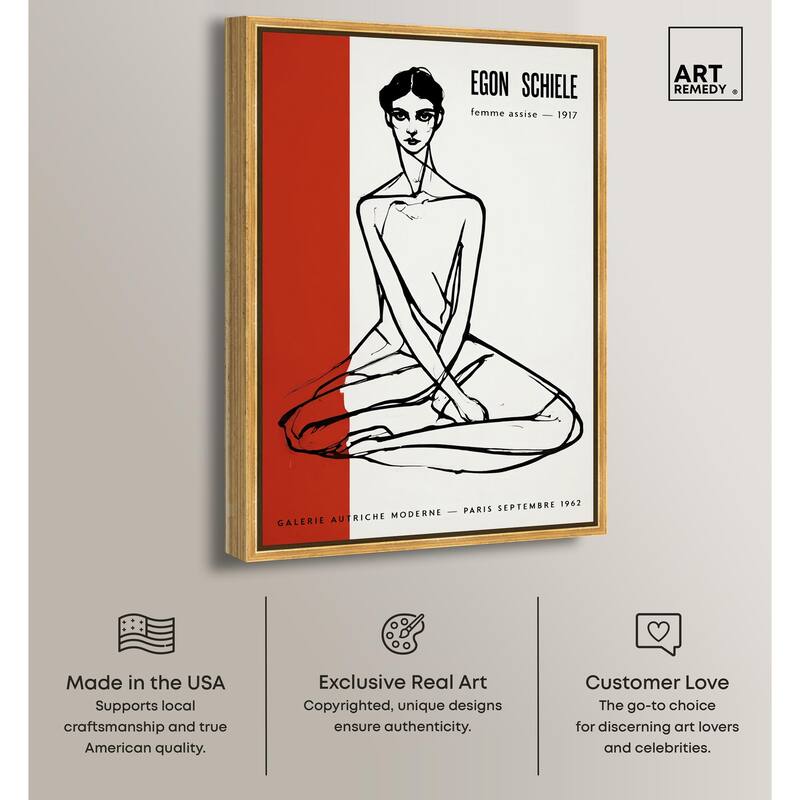 Schiele's Red and White Canvas by Art Remedy