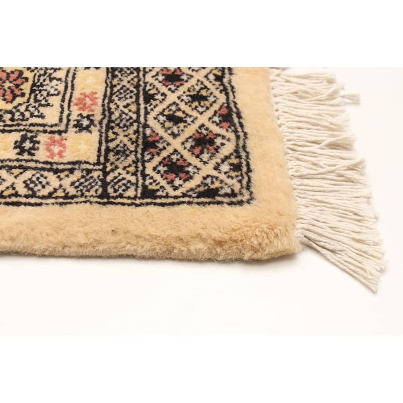 ECARPETGALLERY Hand-knotted Peshawar Bokhara Beige Wool Rug - 4'7 x 6'7