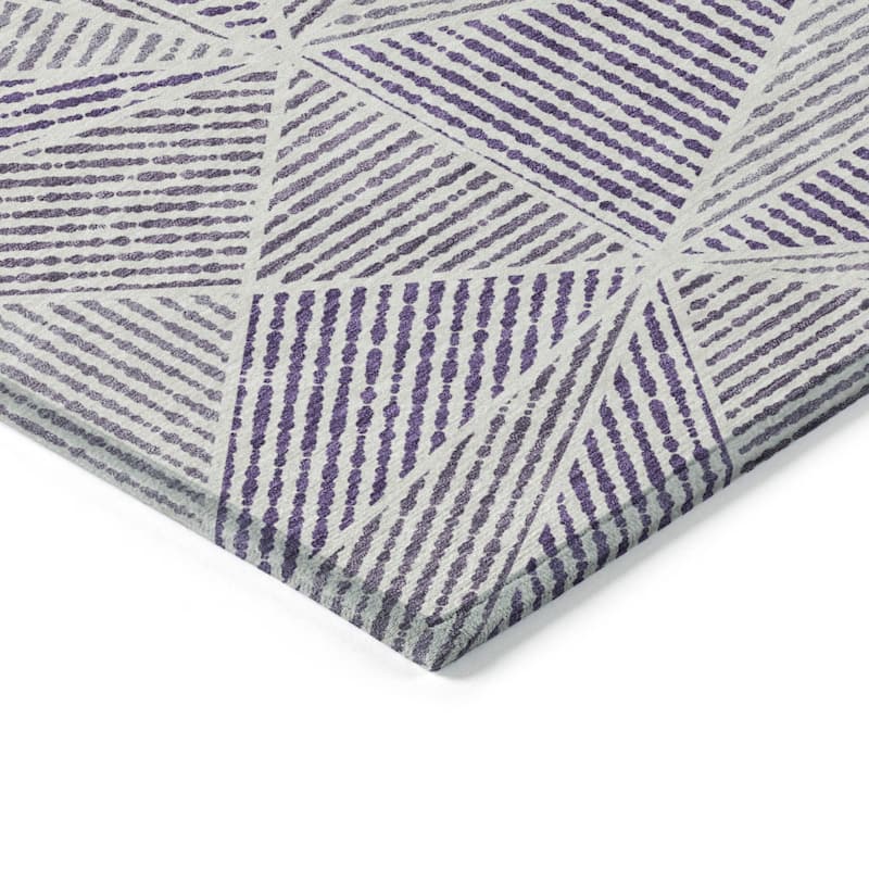 HomeRoots Geometric Transitional Rectangle Outdoor Rug