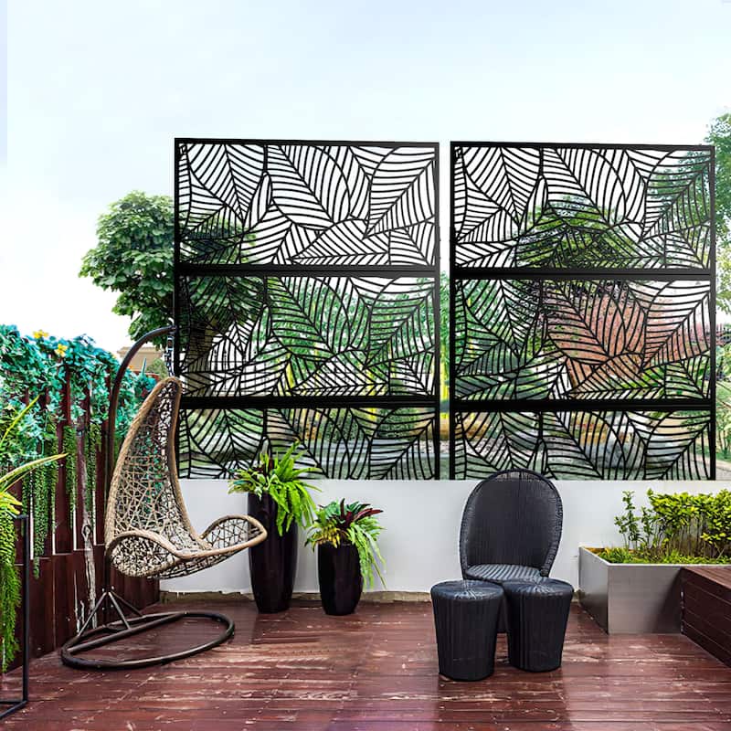 Privacy Screen Free Standing Leaf