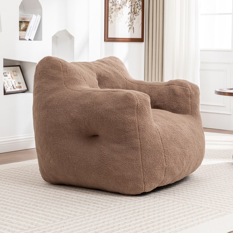 Bean Bag Chair, Bean Bag Sofa Chair with Armrests Stuffed High-Density Foam, Lazy Sofa Comfy Chairs BeanBag Chair