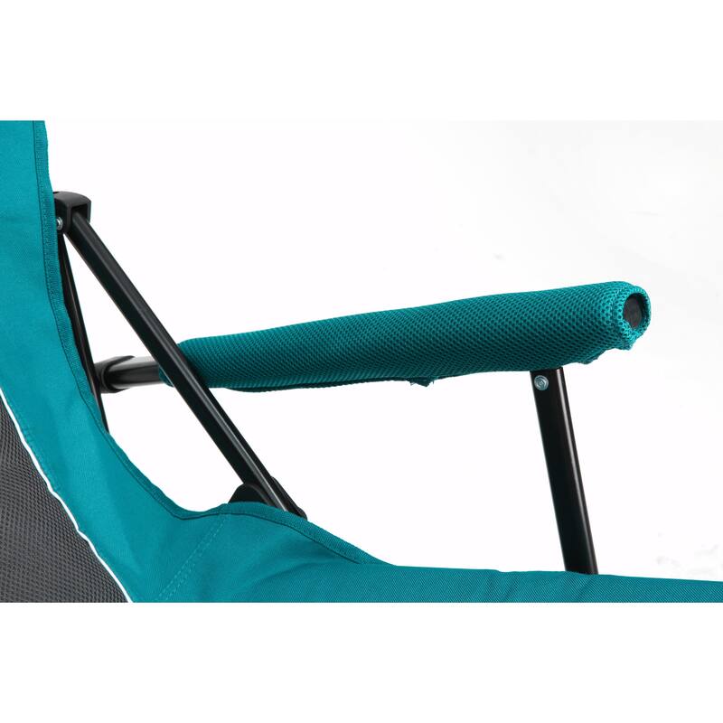 Portable Folding Lounge Chair with Cup Holder - Breathable & Durable