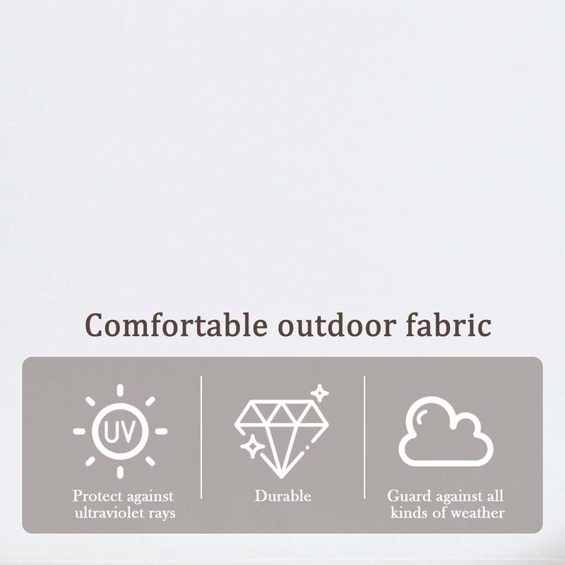 5-Piece Teak Wood Outdoor Patio Conversation Set with Cushion