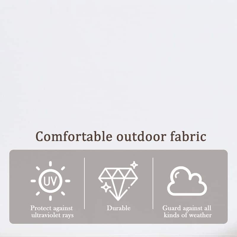 Patio Teak Wood Outdoor Loveseat with Cushion