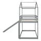 preview thumbnail 8 of 10, Twin Over Twin Bunk Bed with Roof, Slide and Ladder