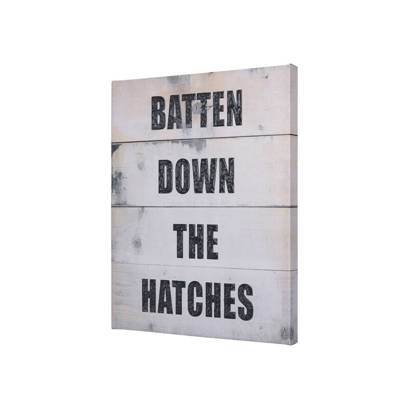 Batten Down The Hatches (20 x 25) Canvas Art Print