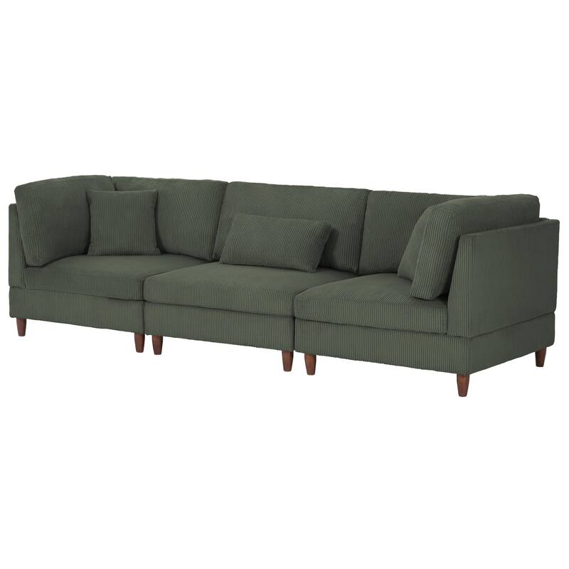 80.3" W Upholstered 3-Piece Sectional Modular Sofa