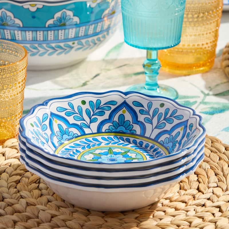 Certified International Porto Melamine 28 oz. All Purpose Bowls, Set of 4 - 8.50"L x 8.50"W x 2.00"H