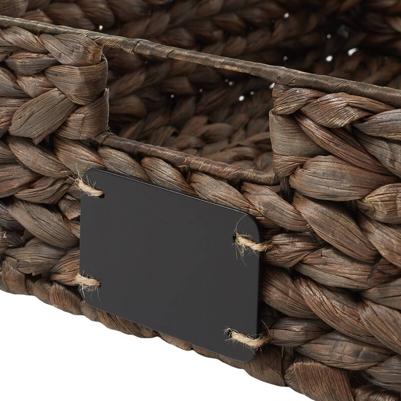 Water Hyacinth Pantry Storage Basket Organizer Bins