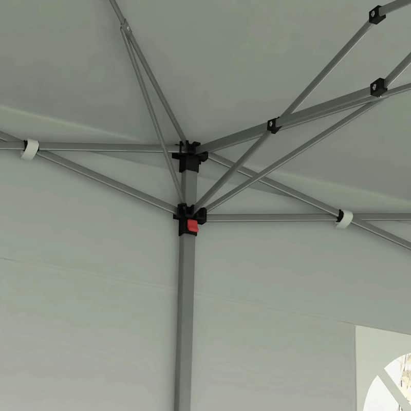 19'x10' Pop-Up Canopy,Removable Sidewalls,Windows,Adjustable Height