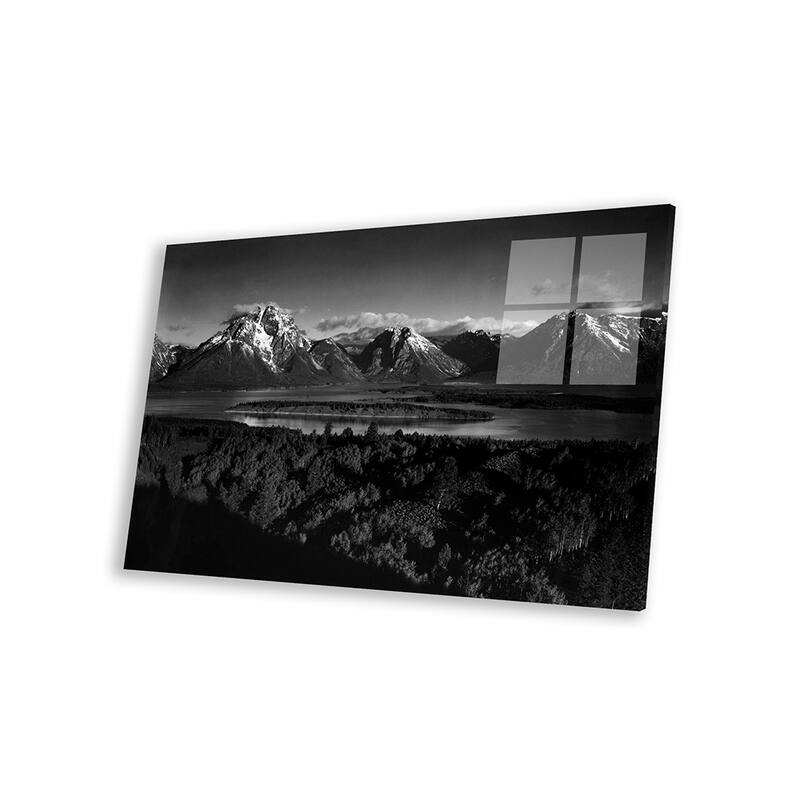Mt. Moran and Jackson Lake from Signal Hill Print On Acrylic Glass by Ansel Adams