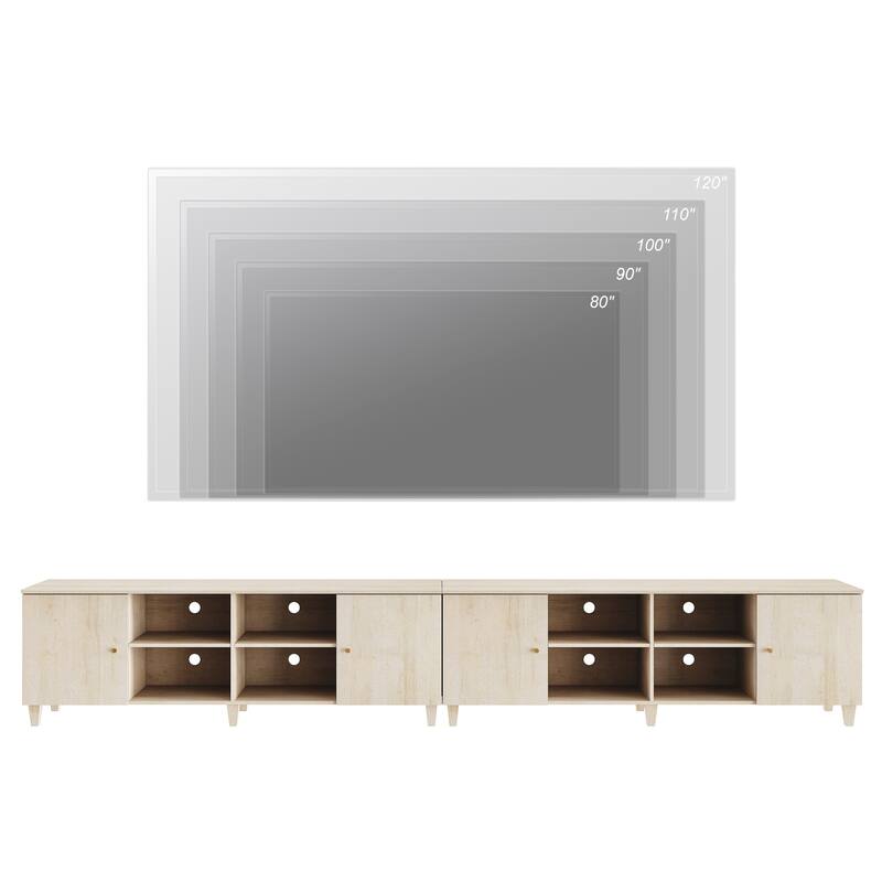 WAMPAT TV Stand for 75 Inches TVs, Modern Media Console