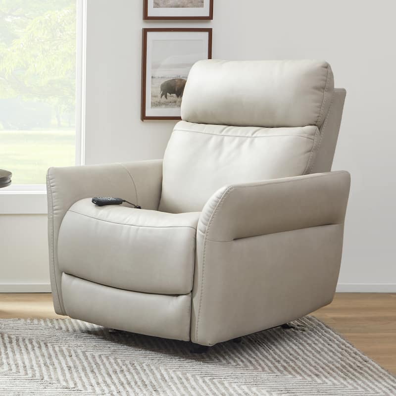 Artemis Dove Power Rocking Recliner with Power Headrest, Lumbar, Heat & Massage by Flexsteel