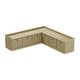 preview thumbnail 6 of 15, Corner Storage Bench with Lift-Top Seats, Faux Drawer Fronts, Oak Finish, Entryway & Living Room Organizer