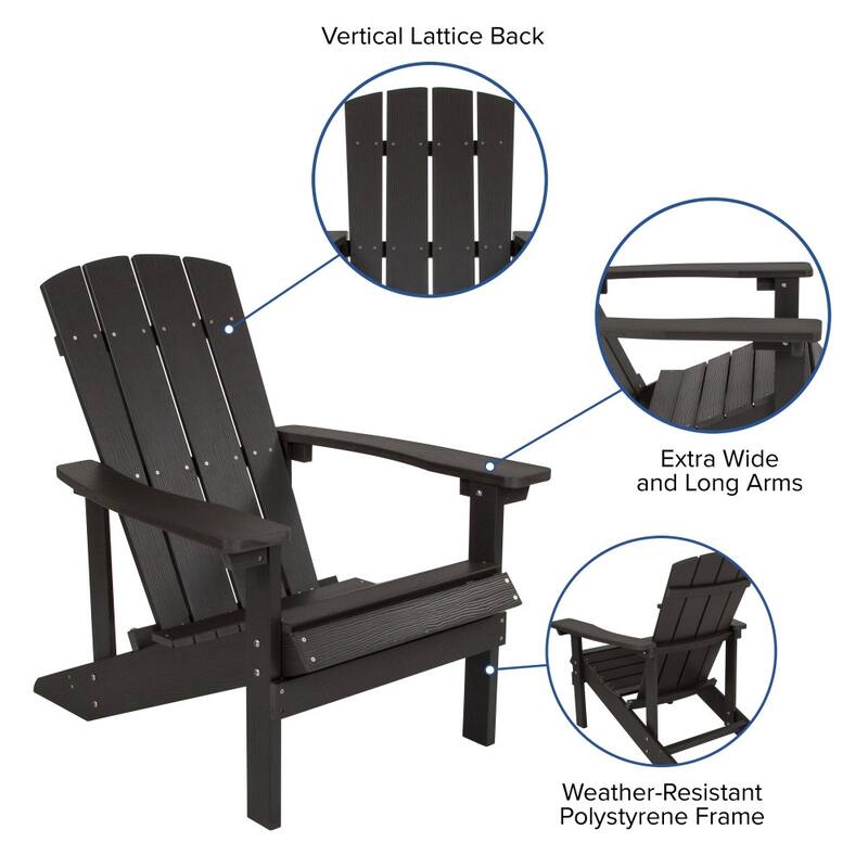 Star and Moon Fire Pit with Mesh Cover & 2 Poly Resin Adirondack Chairs