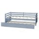preview thumbnail 29 of 40, Costway Twin Size Trundle Daybed Wooden Slat Support Mattress Platform