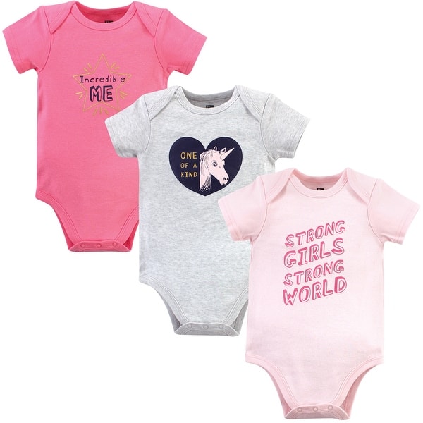 slide 1 of 1, Hudson Baby Infant Girl Cotton Bodysuits, Incredible Me 3-6 Months - Incredible Me