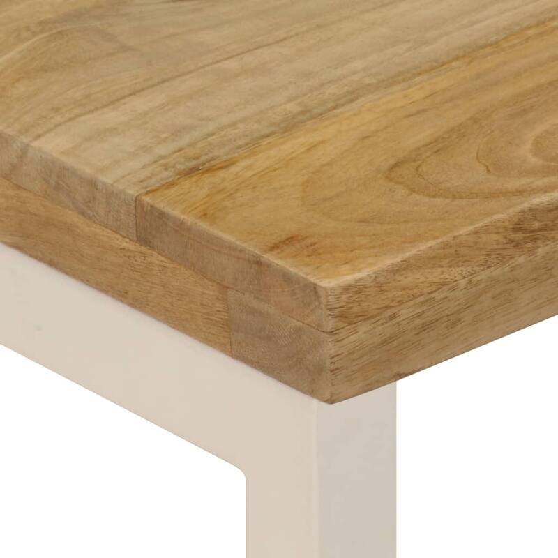vidaXL Coffee Table 39.4"x19.7"x13.8" Solid Mango Wood and Steel