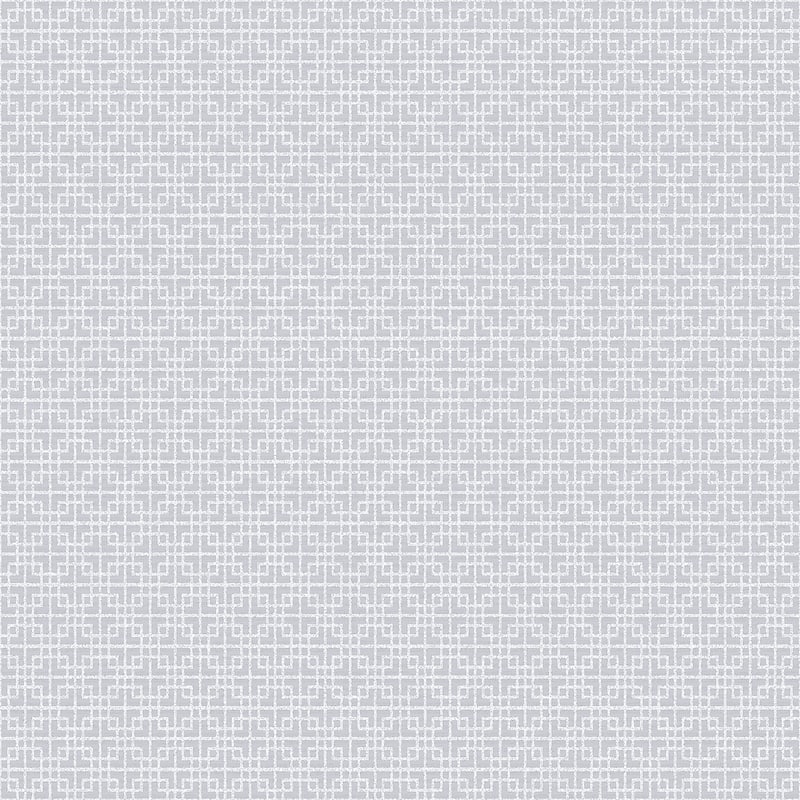 Galerie Wallcoverings TexStyle Collection Greek Key Non-woven Metallic Wallpaper Roll - 33 feet x 21 inches - Silver