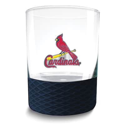 MLB St Louis Cardinals Commissioner 14 Oz. Rocks Glass with Silicone Base
