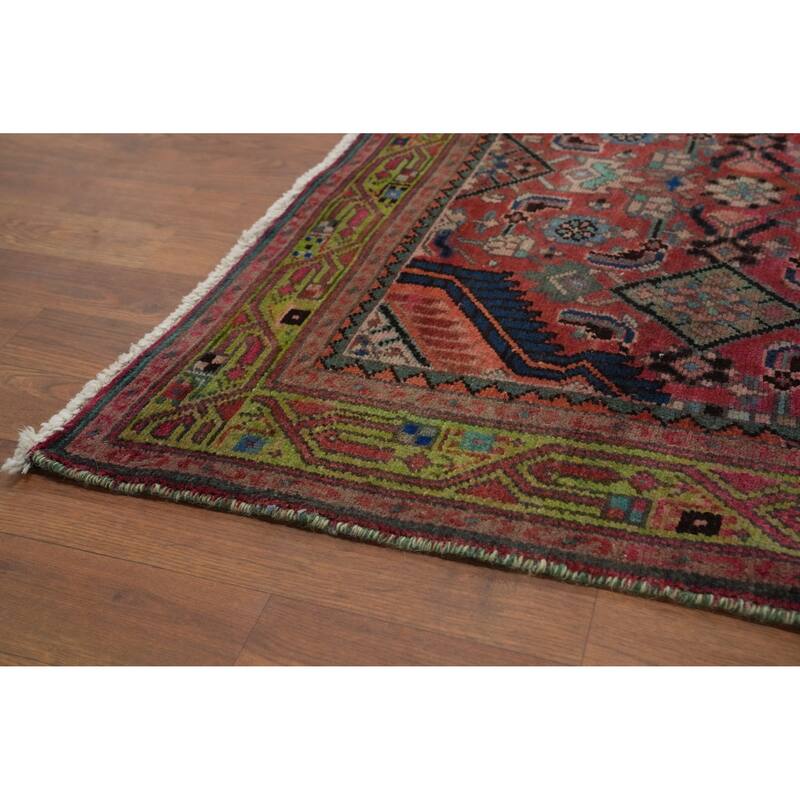 Hand Knotted Oriental 100% Wool Carpet Traditional Tribal Multi-Colored Ardebil Runner Rug - 10' 0'' X 3' 5''