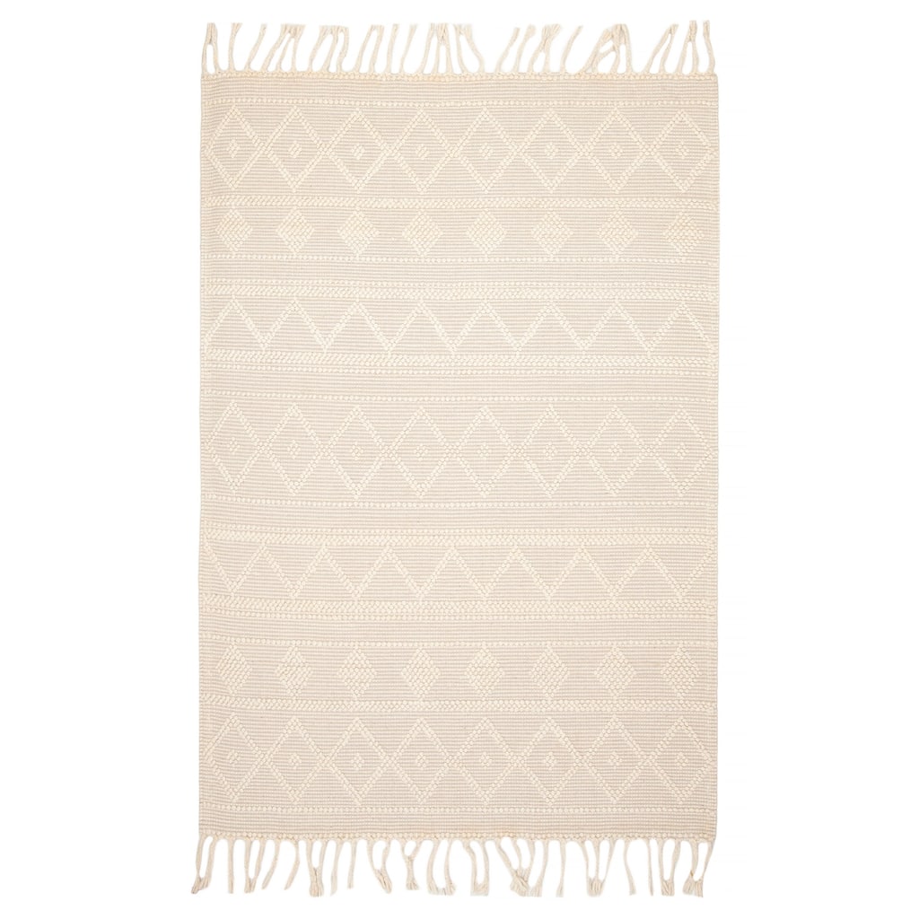 ECARPETGALLERY Braid weave Sienna Cream Wool Rug - 5'3 x 7'7