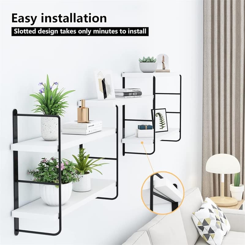 Wall Mounted Floating Shelves - 6"D x 50"W x 17"H