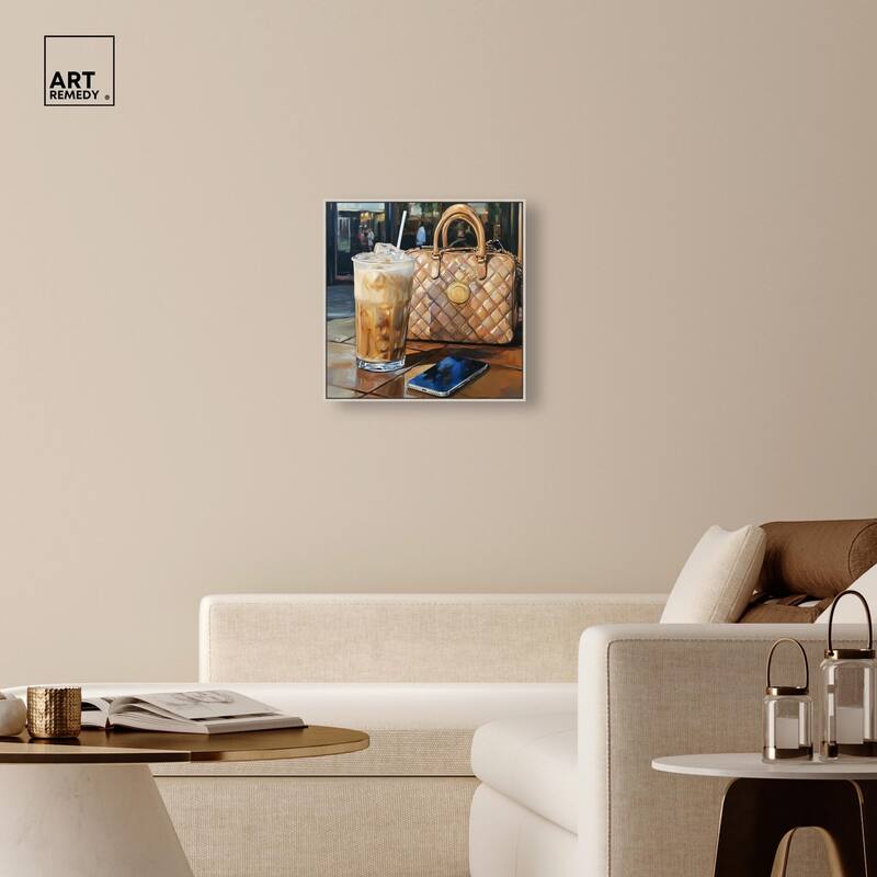 Out For Some Iced Coffee Canvas by Art Remedy