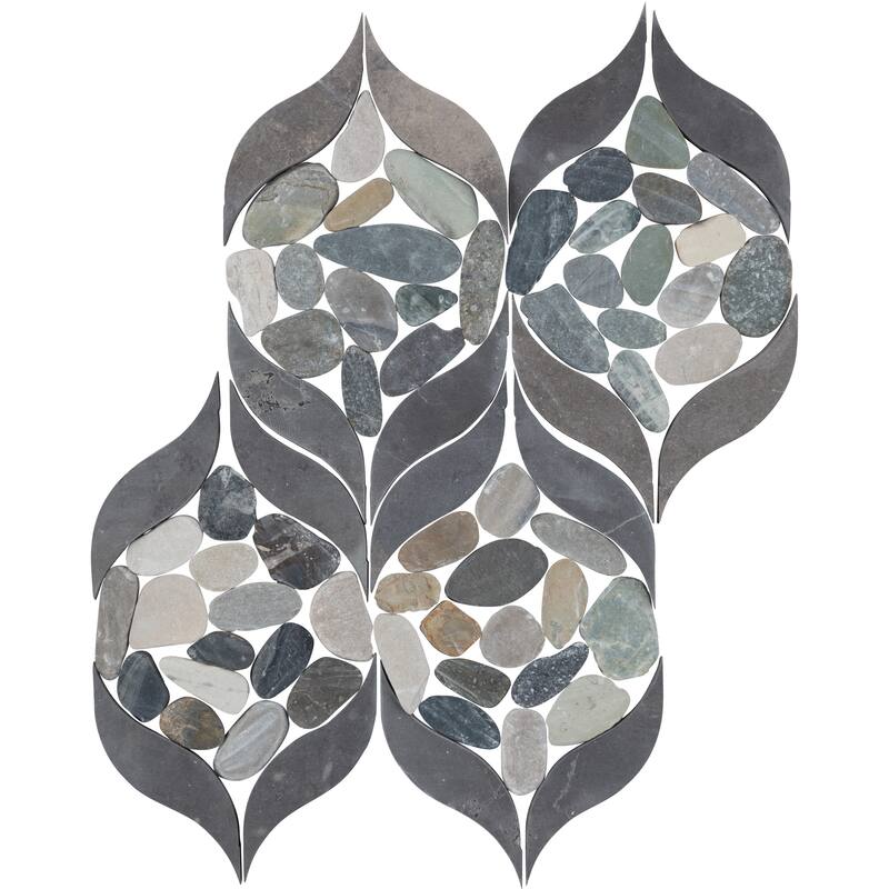Daltile Pebble Oasis Natural Stone Petal Pebble Mosaic 15" x 11" (11 PC per Carton) (8.47 SQFT per Carton) - N/A