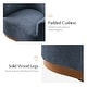 preview thumbnail 41 of 67, HULALA HOME Gema Modern Swivel Chenille Ergonomic Barrel Accent Chair with Solid Wood Legs Set of 2
