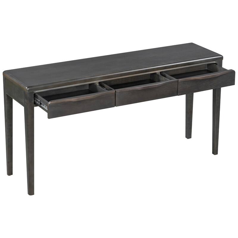 Farmhouse 60" Console Table,Entryway Table with 3 Drawers for Stylish Entryway Organization