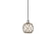 Option Black Antique Brass / Clear Glass with Brown Rope
