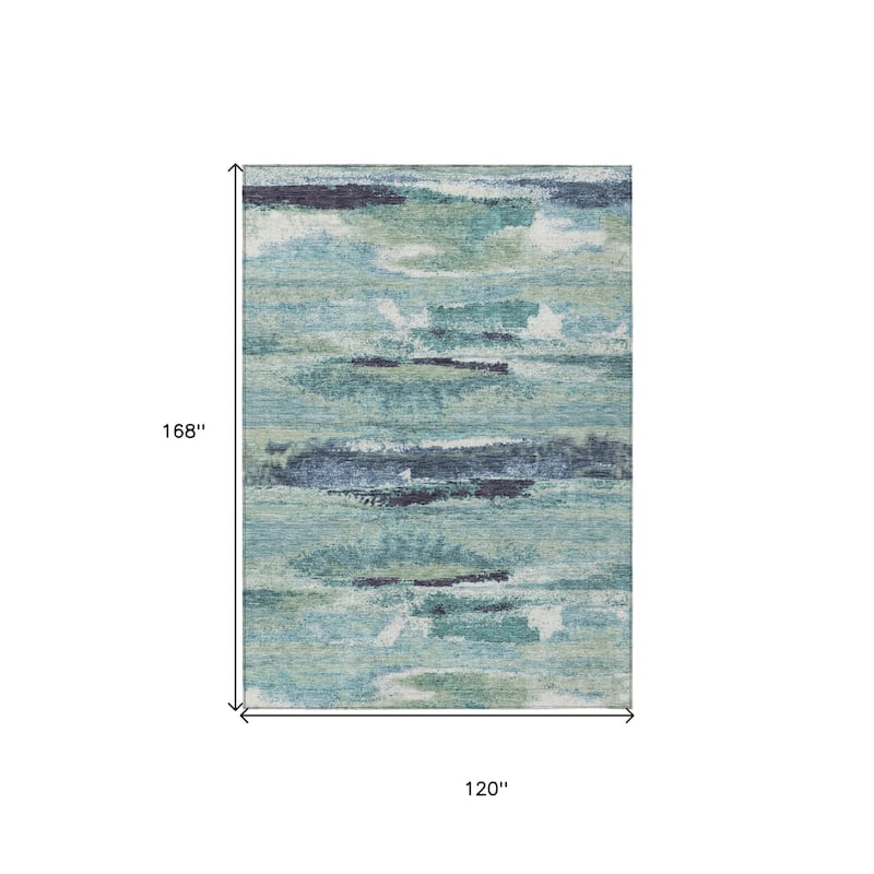 HomeRoots Abstract Transitional Rectangle Outdoor Rug