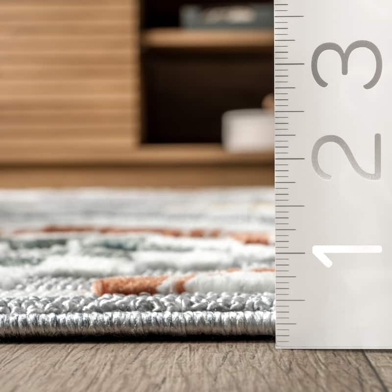 Nuloom Marceline Colorful Modern Diamond Fringe Area Rug