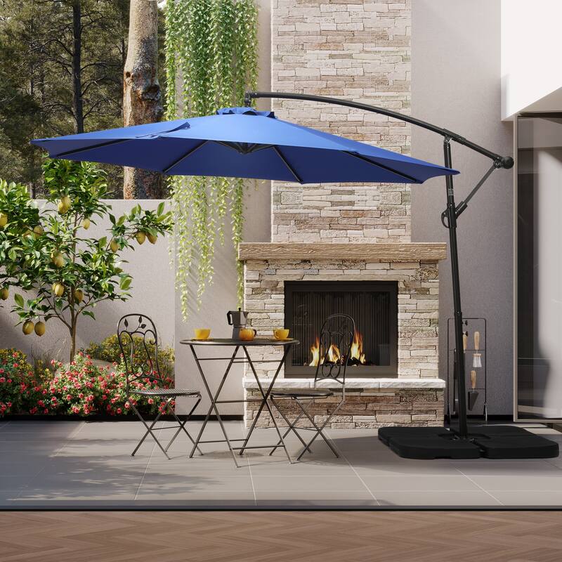 Weller 10-foot Offset Cantilever Hanging Patio Umbrella