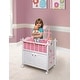 preview thumbnail 2 of 17, Badger Basket Cabinet Doll Crib with Bedding and Personalization Kit Pink Chevron