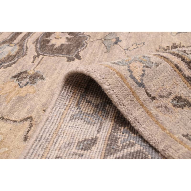 ECARPETGALLERY Hand-knotted Finest Agra Jaipur Light Grey Wool Rug - 7'9 x 9'10