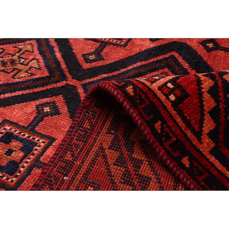 ECARPETGALLERY Hand-knotted Melis Red Wool Rug - 4'0 x 8'11