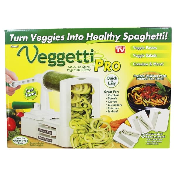 Veggetti Spiral Vegetable Cutter Gourmet Recipe Guide Included Healthy  Spaghetti Maker 